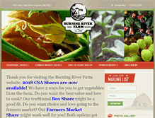 Tablet Screenshot of burningriverfarm.com